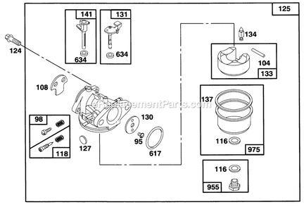 Engine 2 Diagram and Parts List for 10761B (4900001-4999999)(1994) Lawn Boy Lawn Mower